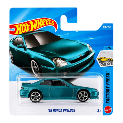 Машинка Базова Hot Wheels '98 Honda Prelude Factory Fresh 1:64 JJL15 Blue - Фото 1 Машинка Базова Hot Wheels '98 Honda Prelude Factory Fresh 1:64 JJL15 Blue - зображення 1
