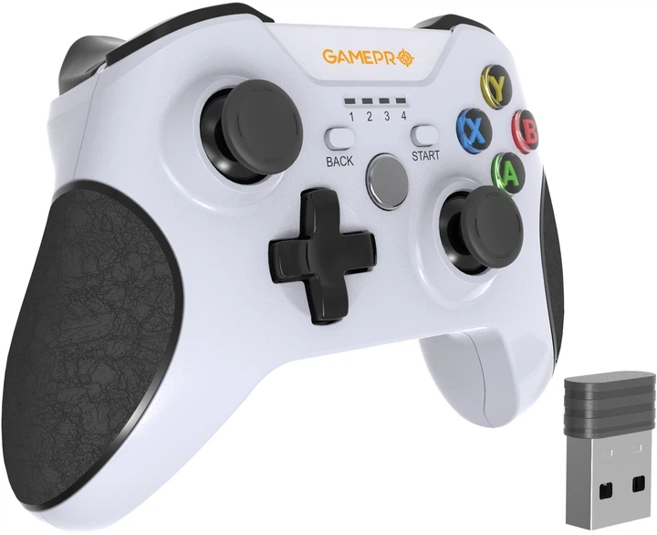 Геймпад GamePro MG650W Бездротовий 10 кнопок 2 аналогові стіки Подвійна вібрація Білий (MG650W) - Фото 5 Геймпад GamePro MG650W Бездротовий 10 кнопок 2 аналогові стіки Подвійна вібрація Білий (MG650W) - зображення 5