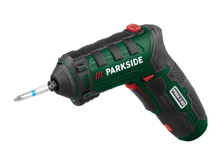 Аккумуляторная отвертка Parkside PSSA 4 B2 4 В, 10 Нм, поворотная рукоятка, 26 бит, в кейсе - изображение 5