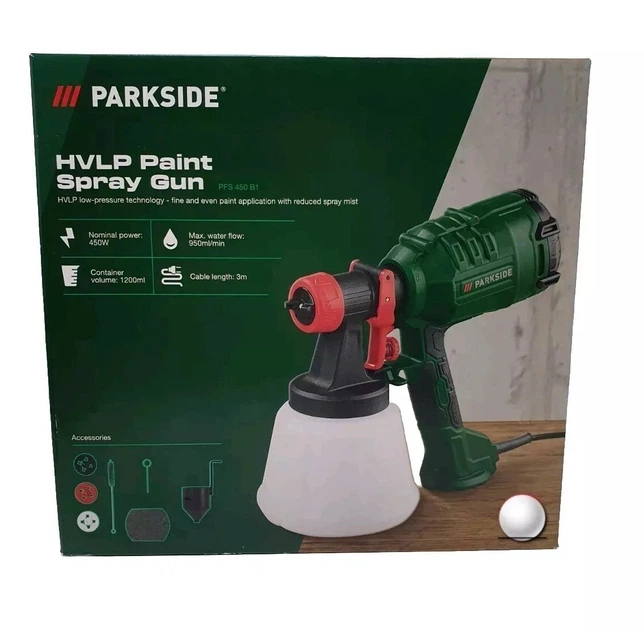 Мережевий фарбопульт Parkside PFS 450 B1 450 Вт, система HVLP, бак 1200 мл, продуктивність до 950 мл/хв - Фото 7 Мережевий фарбопульт Parkside PFS 450 B1 450 Вт, система HVLP, бак 1200 мл, продуктивність до 950 мл/хв - зображення 7