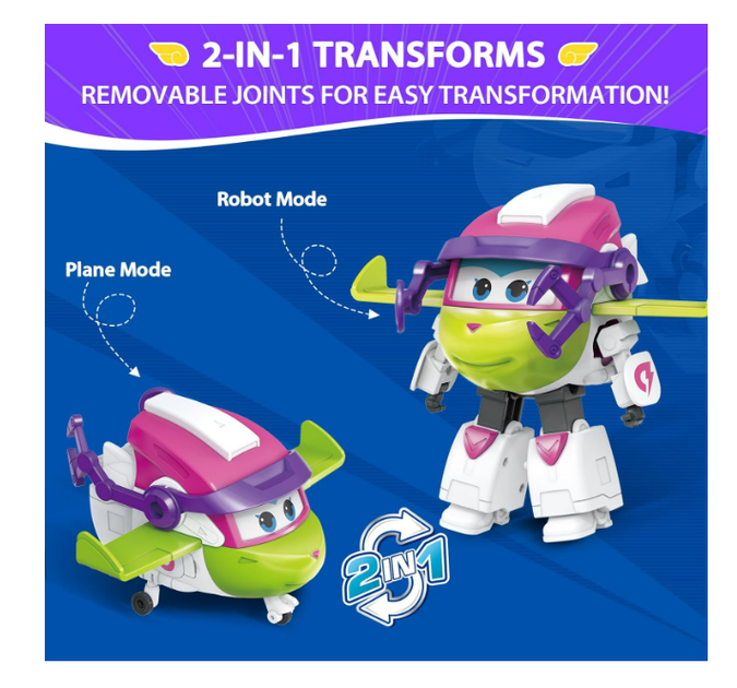 Набор игровых трансформеров Super Wings Transforming Runi (Руни) & Curie (Кюри) - изображение 4