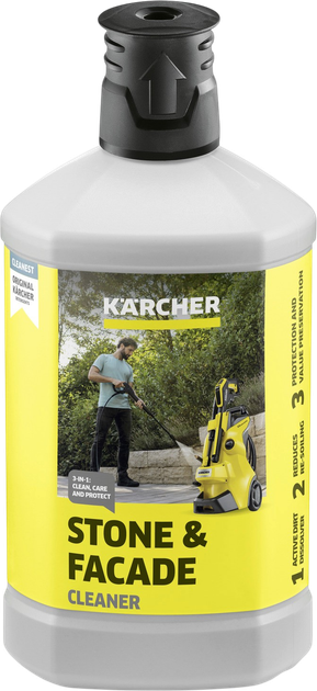 Засіб для чищення каменю Karcher Stone and Facade Cleaner 3-in-1 RM 611 1 л (6.296-227.0) - Фото 1 Засіб для чищення каменю Karcher Stone and Facade Cleaner 3-in-1 RM 611 1 л (6.296-227.0) - зображення 1