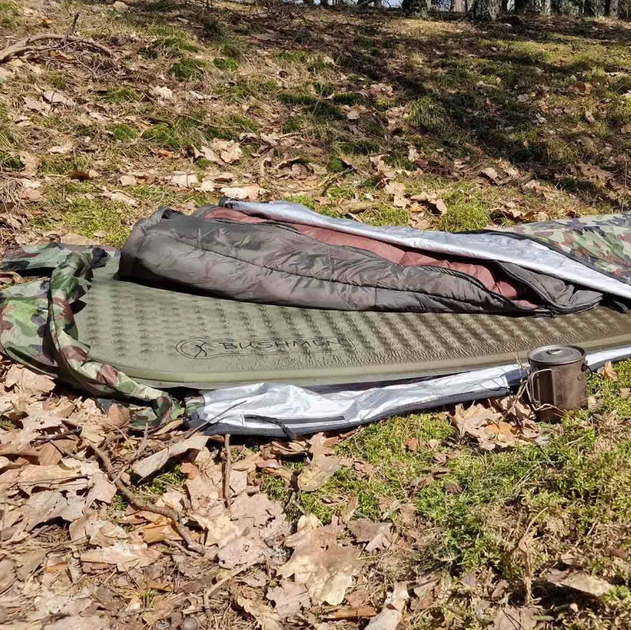 Самонадувний Матрац Килим Bushmen FIT 480 Олива 183 х 51 х 2,5см BU USIMFR 25 - зображення 5