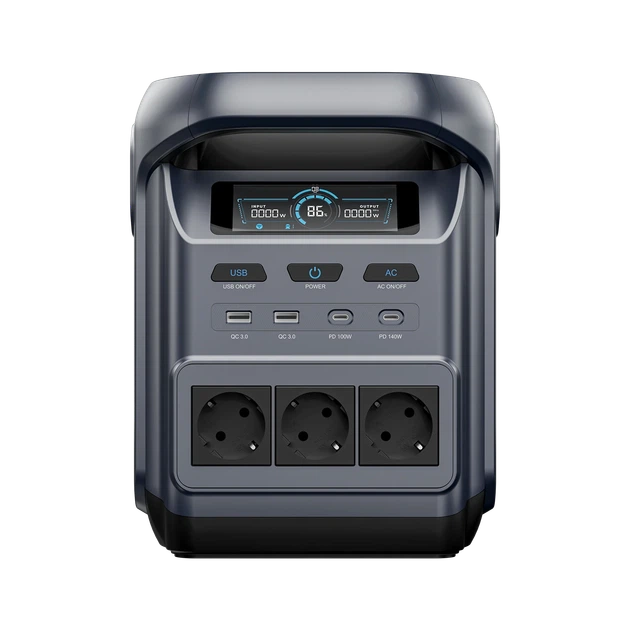 Зарядная станция ABOK ARK1800 (Elux 1) 1800 Вт / 1024 Вт·ч, LiFePO4, ИБП, чистая синусоида, быстрая зарядка - изображение 3
