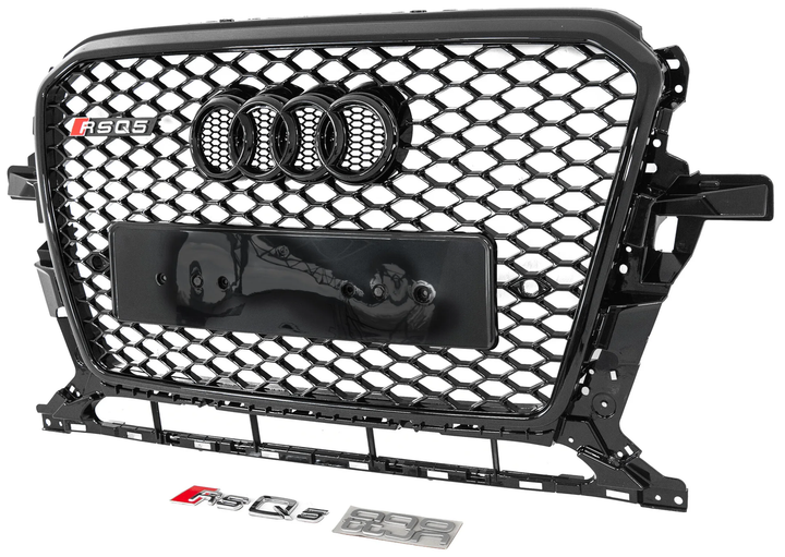 Передняя решетка RSQ-Style с надписью Quattro для Audi Q5 2008-2017 гг - изображение 3