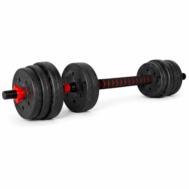 Гантелі композитні зі Штангою Champion X-venum 2шт 40см 8 кг Чорно-Червоний - Фото 2 Гантелі композитні зі Штангою Champion X-venum 2шт 40см 8 кг Чорно-Червоний - зображення 2