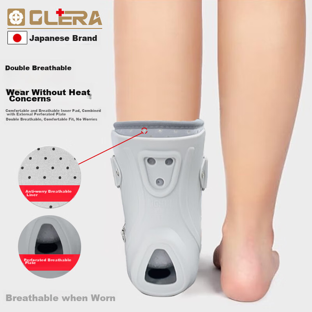 Ортез Olera Medical на гомілковостопний суглоб для фіксації при переломах та розтягненні зв'язок, з підтримкою ахіллового сухожилля - зображення 5