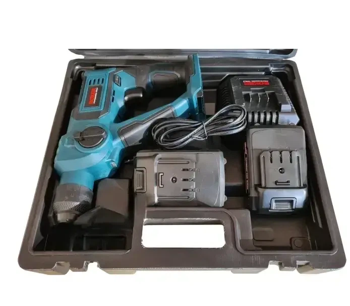 Акумуляторний перфоратор Boxer FT 004 20 4 В 3 Ah SDS Plus 1 Дж 5000 уд хв з двома акумуляторами для свердління бетону металу та дерева - зображення 5