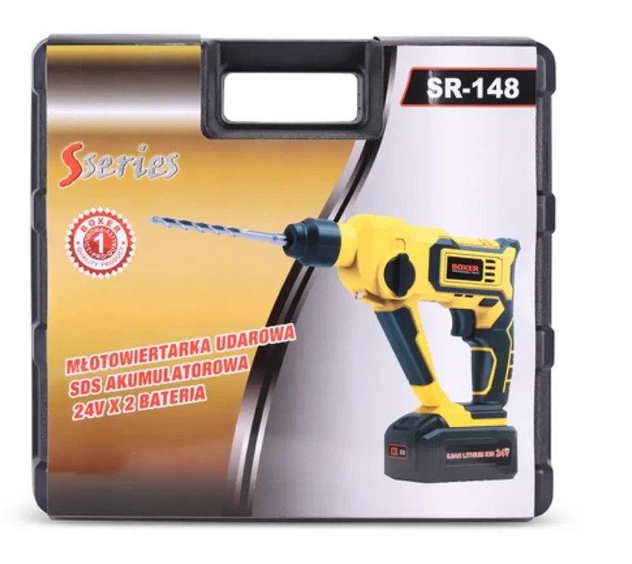 Аккумуляторный перфоратор Boxer SR 148 24 В 3 Ah SDS Plus бесщеточный с двумя аккумуляторами 5000 уд мин для сверления бетона металла дерева и монтажных работ - изображение 9