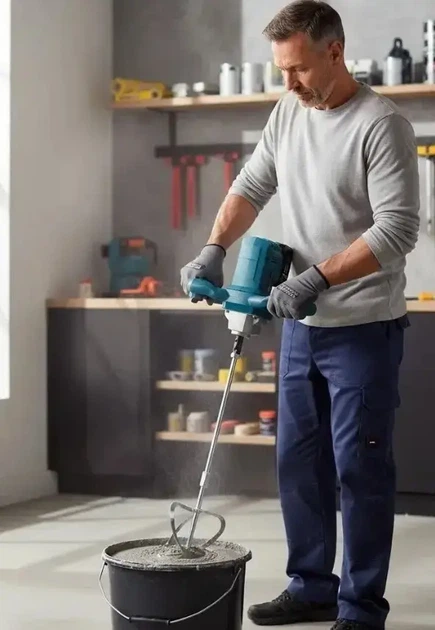 Акумуляторний будівельний міксер Boxer BX3283 48V 5Ah 3000 Вт із двома акумуляторами безщітковим двигуном двома швидкостями та кріпленням M14 для клею шпаклівки розчинів і буріння ґрунту - зображення 10