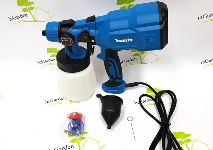Краскопульт Makita AH550L электрический краскораспылитель пульверизатор распылитель для окрашивания малярных работ 650 Вт 800 мл 550 мл мин сопла 2 2,5 3 мм регулируемый факел - изображение 8