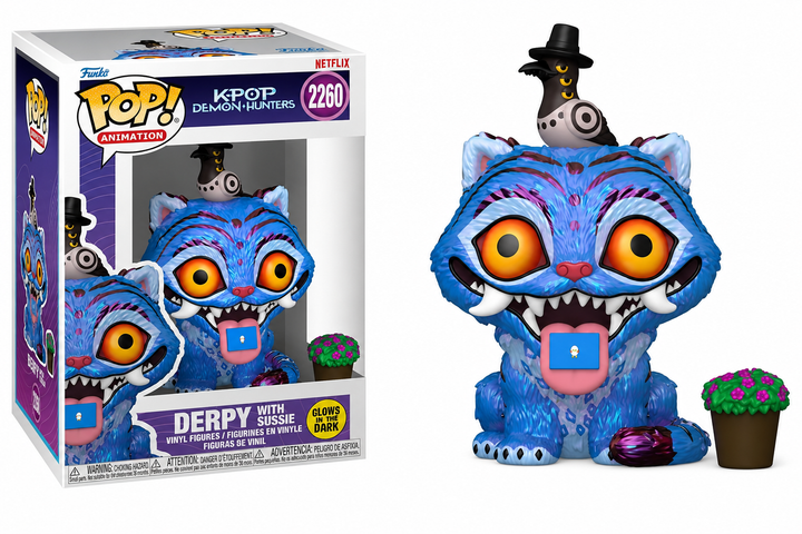 Фигурка Фанко Дерпи Кейпоп Охотницы на Демонов №2260 K-Pop Demon Hunters Derpy Glow in the Dark Funko 94693 - Фото 1 Фигурка Фанко Дерпи Кейпоп Охотницы на Демонов №2260 K-Pop Demon Hunters Derpy Glow in the Dark Funko 94693 - изображение 1