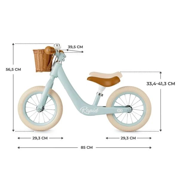 Беговел Kinderkraft Rapid 2, 12" голубой (KRRAPI02BLU0000) - изображение 4