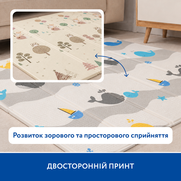 Двухсторонний термоковрик Piccolino "Сказочные приключения", 150х180х0,8 см - изображение 2
