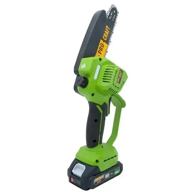 Аккумуляторная цепная пила Procraft PKA45 20V 2Ah с бесщеточным двигателем аккумулятором зарядным устройством шинами 6 и 8 дюймов и бесключевой натяжкой цепи - изображение 6