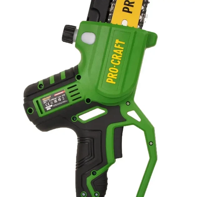 Аккумуляторная мини цепная пила Procraft PKA32Li 20V 4Ah бесщеточная с двумя шинами 6 и 8 дюймов автоматической смазкой и кейсом - изображение 7
