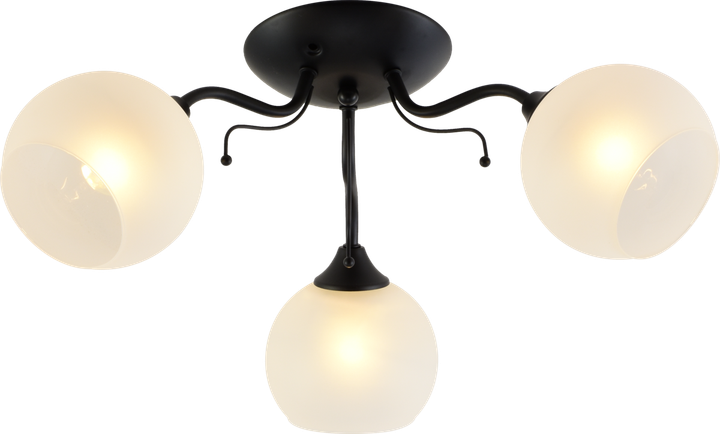 Люстра стельова Light House SRS-20759/3 чорна, плафони білі - зображення 4