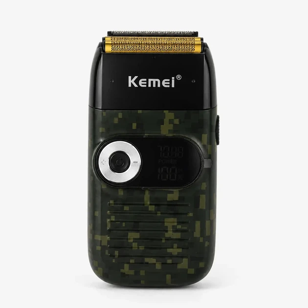 Электробритва Kemei KM-2027 мужская беспроводная сеточная 3 режима скорости USB-C 5 Вт 1400 мАч Пиксель - изображение 8