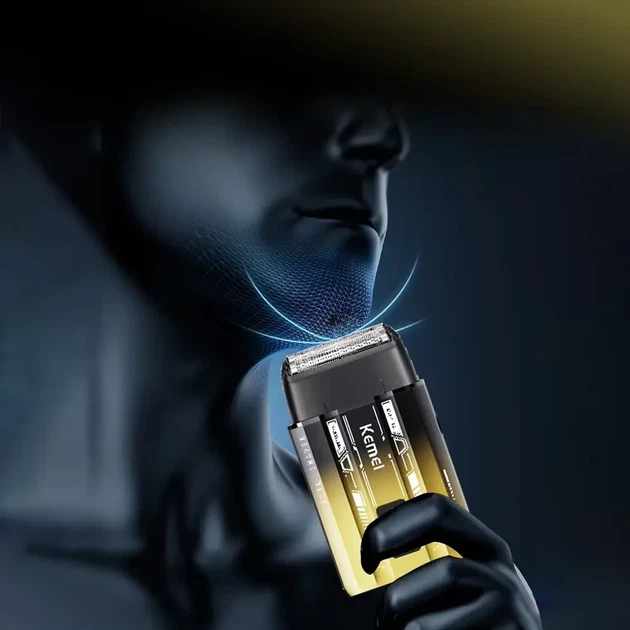 Беспроводная бритва для мужчин с UV-дезинфекцией, USB-C, Kemei KM-T418, Градиент / Шейвер / Аккумуляторная мужская электробритва - Фото 7 Беспроводная бритва для мужчин с UV-дезинфекцией, USB-C, Kemei KM-T418, Градиент / Шейвер / Аккумуляторная мужская электробритва - изображение 7