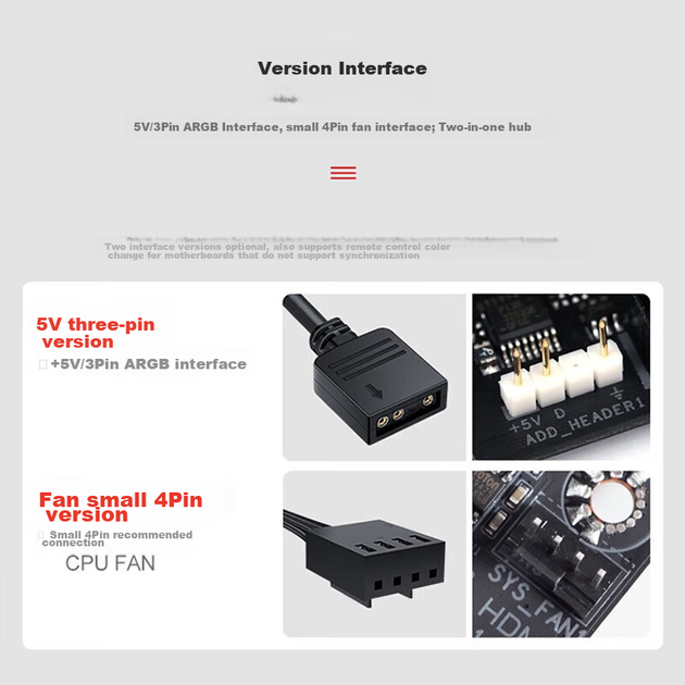 LinkStone ARGB Fan Hub, вентилятор для охлаждения материнской платы с ШИМ и RGB-подсветкой, плата управления скоростью вращения вентиляторов для компьютера с регулировкой температуры, контроллер подсветки, двойной 10-канальный разветвитель расширения. - изображение 5