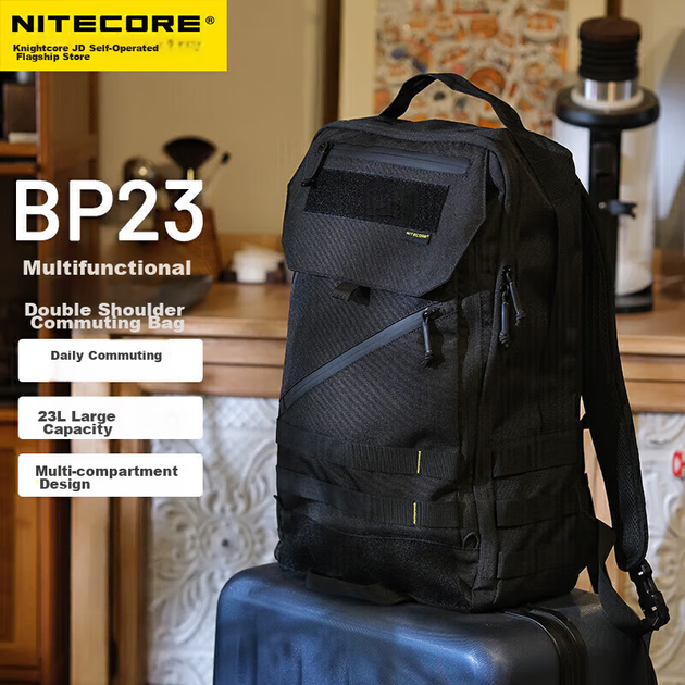 Рюкзак для активного відпочинку NITECORE BP23, туристичний спортивний рюкзак Xuanmo для чоловіків, сумка для ноутбука великої місткості для щоденних поїздок - зображення 4