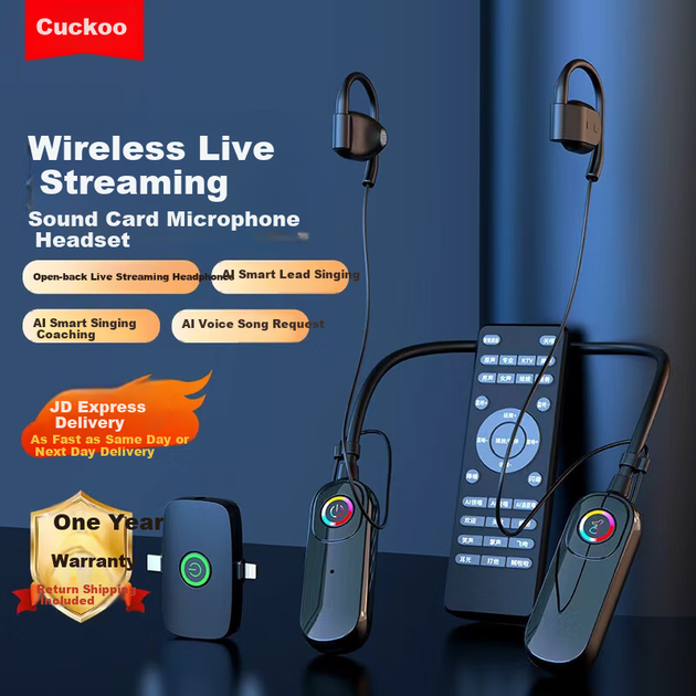 Звуковая карта Cuckoo G20 беспроводная с гарнитурой и микрофоном для стриминга - изображение 5