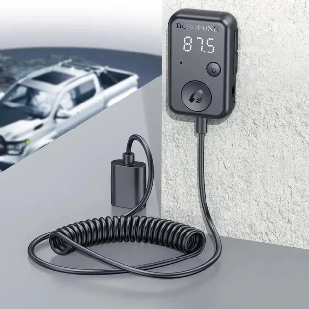 Bluetooth аудіо ресивер Borofone BC49 June (USB-A) чорний - зображення 4