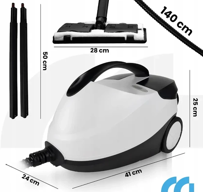Пароочисник MalTec HDS7000W-PRO 2000 Вт, 4 бар, 1,6 л, 100°C з комплектом насадок, код 109844 - зображення 3