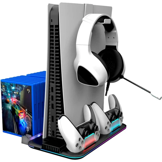 Багатофункціональна охолоджуюча підставка для PS5 Canyon CS-5 RGB Charge Black (CND-CSPS5B) UA - Фото 5 Багатофункціональна охолоджуюча підставка для PS5 Canyon CS-5 RGB Charge Black (CND-CSPS5B) UA - изображение 5