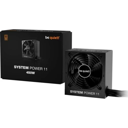 Блок живлення 450 Вт, be quiet! System Power 11, Black, 80+ Bronze, Active PFC, 12 см, 1xMolex / 5xSATA / 1x16-pin / 2x6+2-pin / 1x4+4-pin / 1x4-pin / 1x20+4-pin, захист OCP/OVP/OPP/OTP/SCP/UVP/SIP (BP009EU) - зображення 3