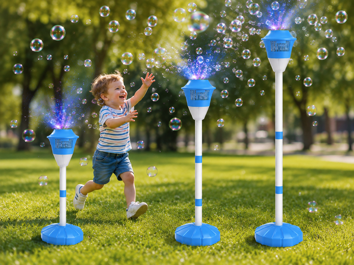 Автоматическая машина для мыльных пузырей с LED-подсветкой и музыкой 26X-264 Голубая - изображение 4