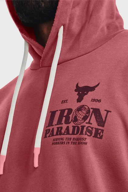 Чоловіче червоне худі UA Pjt Rck HG Hwt Terry Hdy Under Armour XL 1373562-600 - Фото 4 Чоловіче червоне худі UA Pjt Rck HG Hwt Terry Hdy Under Armour XL 1373562-600 - изображение 4