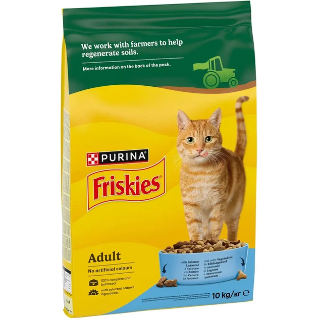 Сухий корм для котів Friskies з лососем та овочами 10 кг - изображение 2