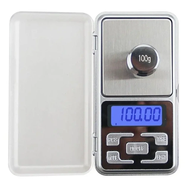 Ювелирные весы до 100г ( 120x62x20 мм) Pocket Scale QCP100, Серые / Электронные мини веса / Карманные весы - изображение 3