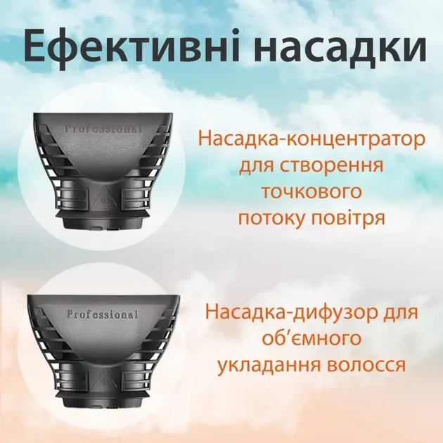 Фен для волосся VGR з холодним обдуванням та регулюванням потужності, 2400Вт V452TU - изображение 5