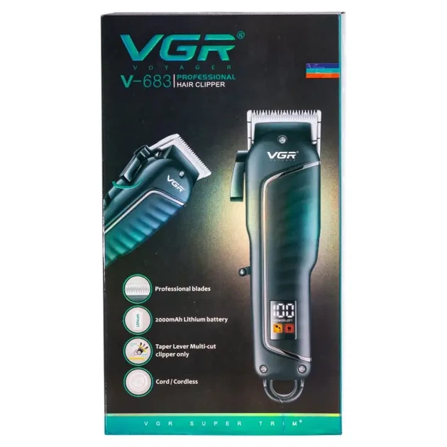 Машинка для стрижки LED професійна з насадками VGR HP-V-683 - зображення 8