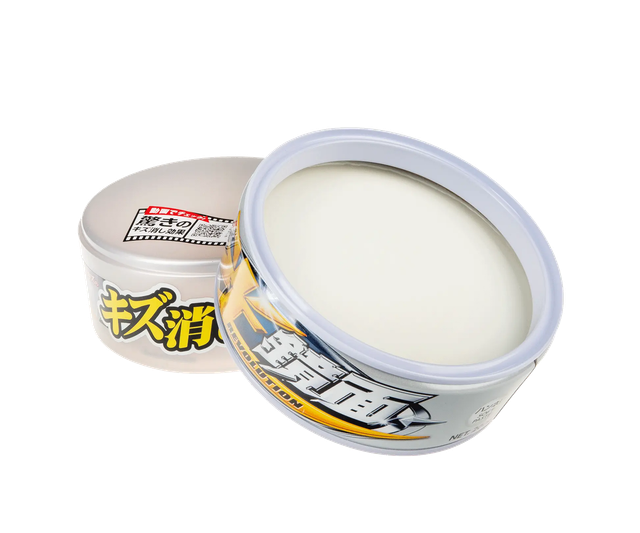 Твердый воск для маскировки царапин SOFT99 Scratch Clear Wax Mirror Finish Silver 00419, для светлых коллоров металлик, 200 г - Фото 3 Твердый воск для маскировки царапин SOFT99 Scratch Clear Wax Mirror Finish Silver 00419, для светлых коллоров металлик, 200 г - изображение 3