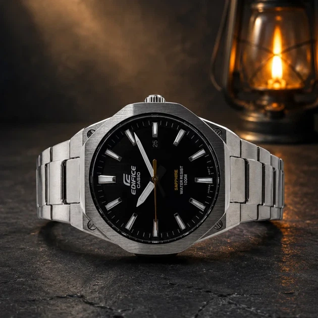 Мужские часы Casio Edifice EFR-S108D-1A, кварцевые, стальной браслет - изображение 3