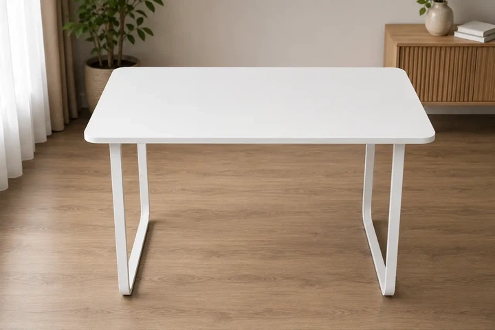 Игровой компьютерный стол 120х60 см с металлическим каркасом для ноутбука работы обучения белый - изображение 6