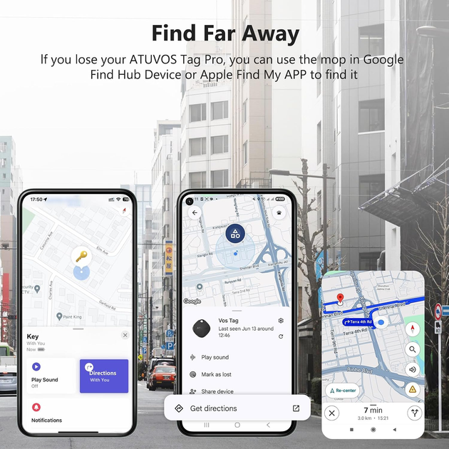 Bluetooth-трекер ATUVOS Air Tracker Tag PRO 4 шт., Apple Find My / Google Find Hub, IP67, CR2032, iOS/Android - Фото 5 Bluetooth-трекер ATUVOS Air Tracker Tag PRO 4 шт., Apple Find My / Google Find Hub, IP67, CR2032, iOS/Android - изображение 5