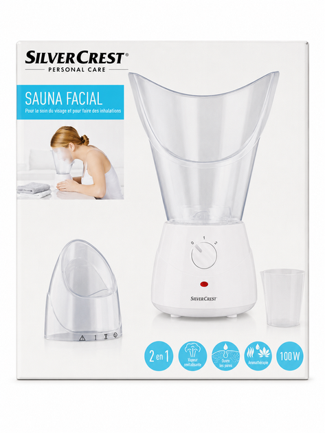 Паровая сауна для лица SilverCrest SGS 100 B1, 100 Вт, 2 режима, насадка для носа - изображение 3