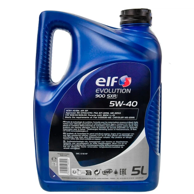Масло моторное ELF Evolution 900 SXR A3/B4 SN/CF 5W-40 5 л - изображение 2