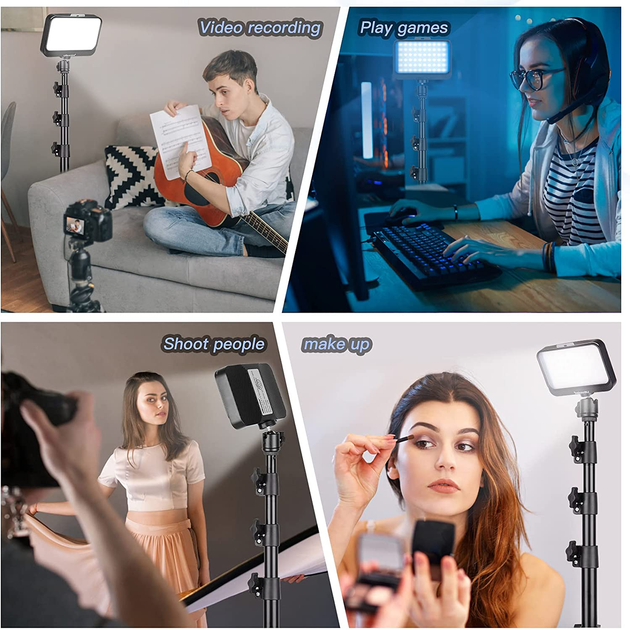 Уцінка Відеосвітло UBeesize (комплект 2 шт): LED панелі з фільтрами, USB живлення, для стрімінгу та YouTube - Фото 2 Уцінка Відеосвітло UBeesize (комплект 2 шт): LED панелі з фільтрами, USB живлення, для стрімінгу та YouTube - зображення 2