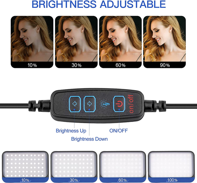 Уцінка Відеосвітло UBeesize (комплект 2 шт): LED панелі з фільтрами, USB живлення, для стрімінгу та YouTube - Фото 4 Уцінка Відеосвітло UBeesize (комплект 2 шт): LED панелі з фільтрами, USB живлення, для стрімінгу та YouTube - зображення 4