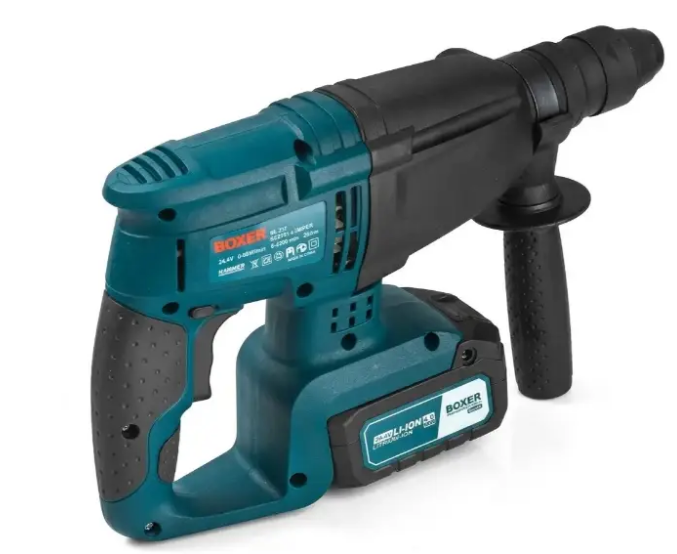 Перфоратор ударний акумуляторний BOXER SR-083 патрон SDS-Plus 2,1 Дж 2 акумулятори 24 В 4 Аг в кейсі - зображення 6