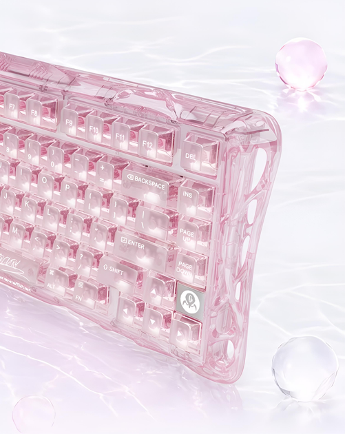 Клавіатура GravaStar Mercury K1 Lite із комбінованим підключенням - Crystal Rose - зображення 6