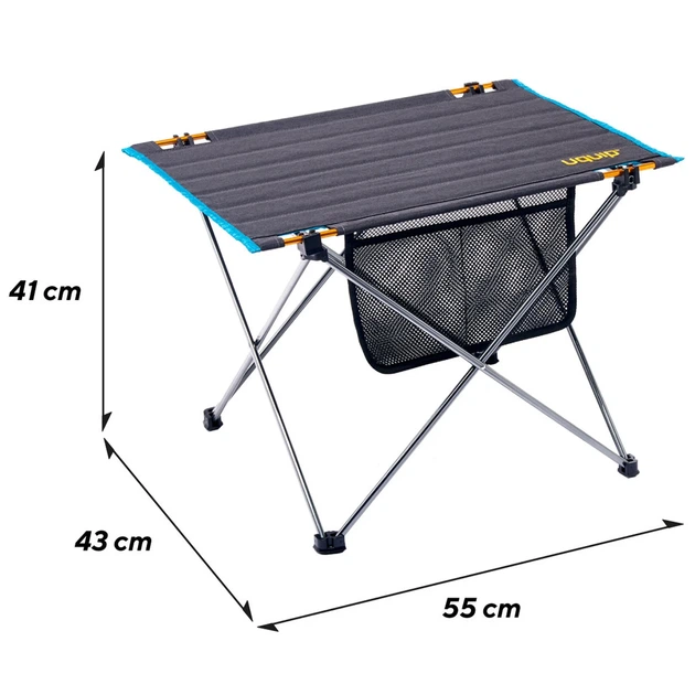 Складной стол Uquip Liberty M 55x43 см серый алюминий полиэстер для пикника и кемпинга - Фото 4 Складной стол Uquip Liberty M 55x43 см серый алюминий полиэстер для пикника и кемпинга - изображение 4