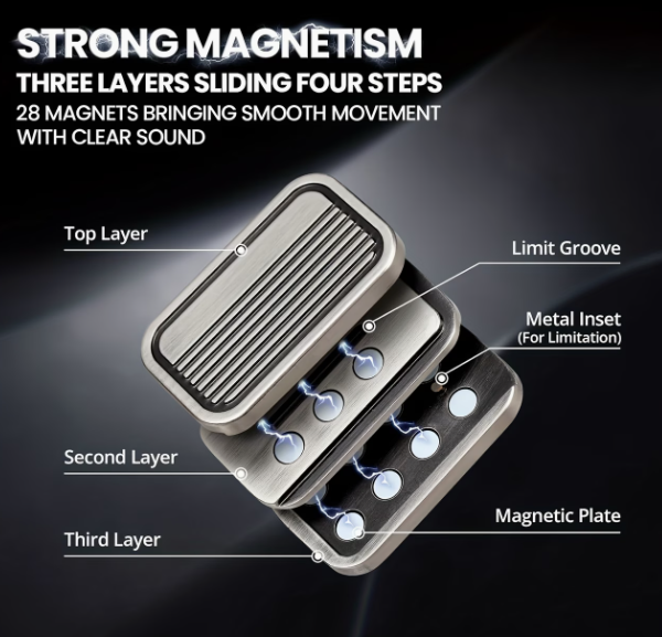 Магнітний слайдер, іграшка-антистрес Magnetic Push металева іграшка фіджет, подарунок для дорослого - Фото 2 Магнітний слайдер, іграшка-антистрес Magnetic Push металева іграшка фіджет, подарунок для дорослого - зображення 2