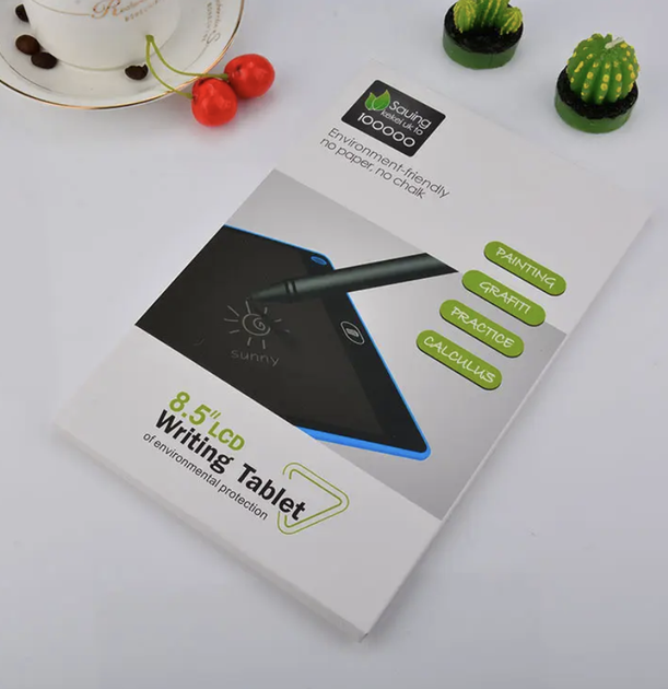 Графічний планшет LCD Writing 16" для малювання, нотаток та ескізів із кнопкою стирання, блокуванням очищення, вологозахищеним ударостійким корпусом без підсвічування - зображення 8