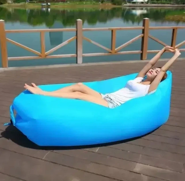 Надувной диван-шезлонг ламзак Supretto Air Sofa 1,90 м, до 100 кг, без насоса, синий - Фото 4 Надувной диван-шезлонг ламзак Supretto Air Sofa 1,90 м, до 100 кг, без насоса, синий - изображение 4